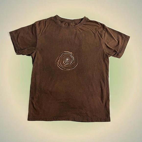 Brown spiral baby tee 🤎 Size L - Picture 1 of 2